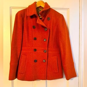 J.Crew Burnt Orange Pea Coat